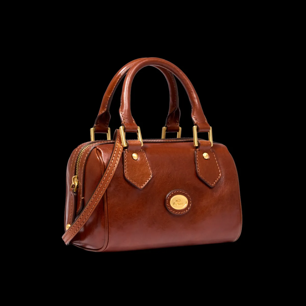Bauletto in pelle con tracolla removibile-The Bridge Online
