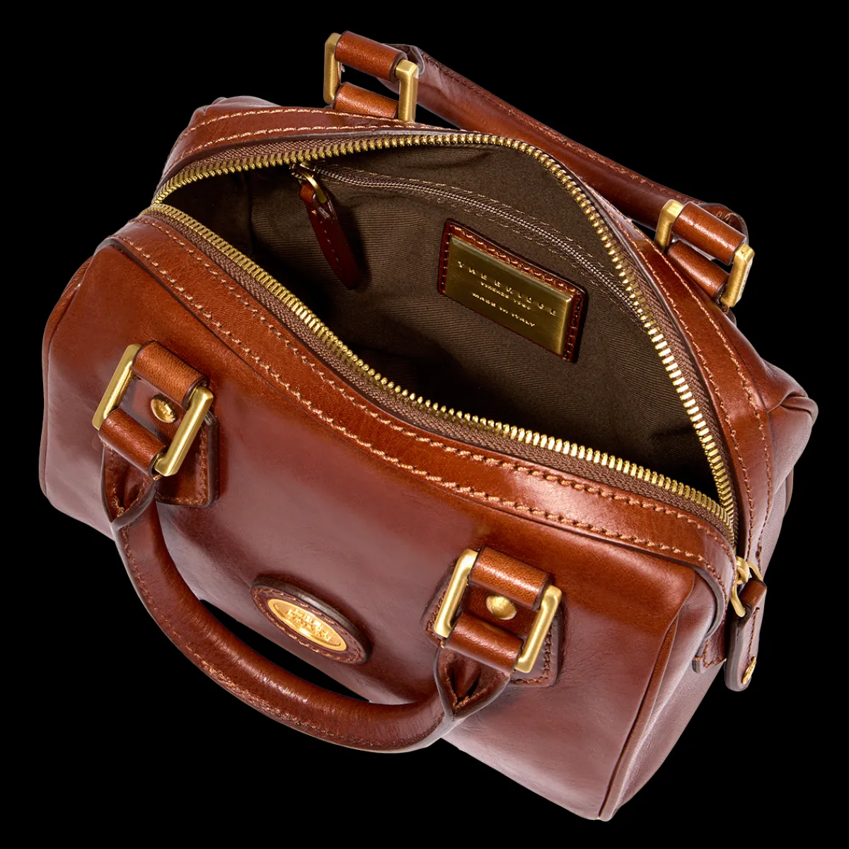 Bauletto in pelle con tracolla removibile-The Bridge Online
