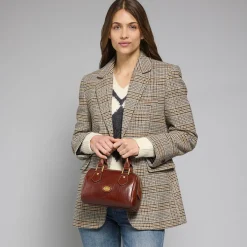 Bauletto in pelle con tracolla removibile-The Bridge Online