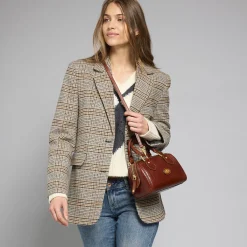 Bauletto in pelle con tracolla removibile-The Bridge Online