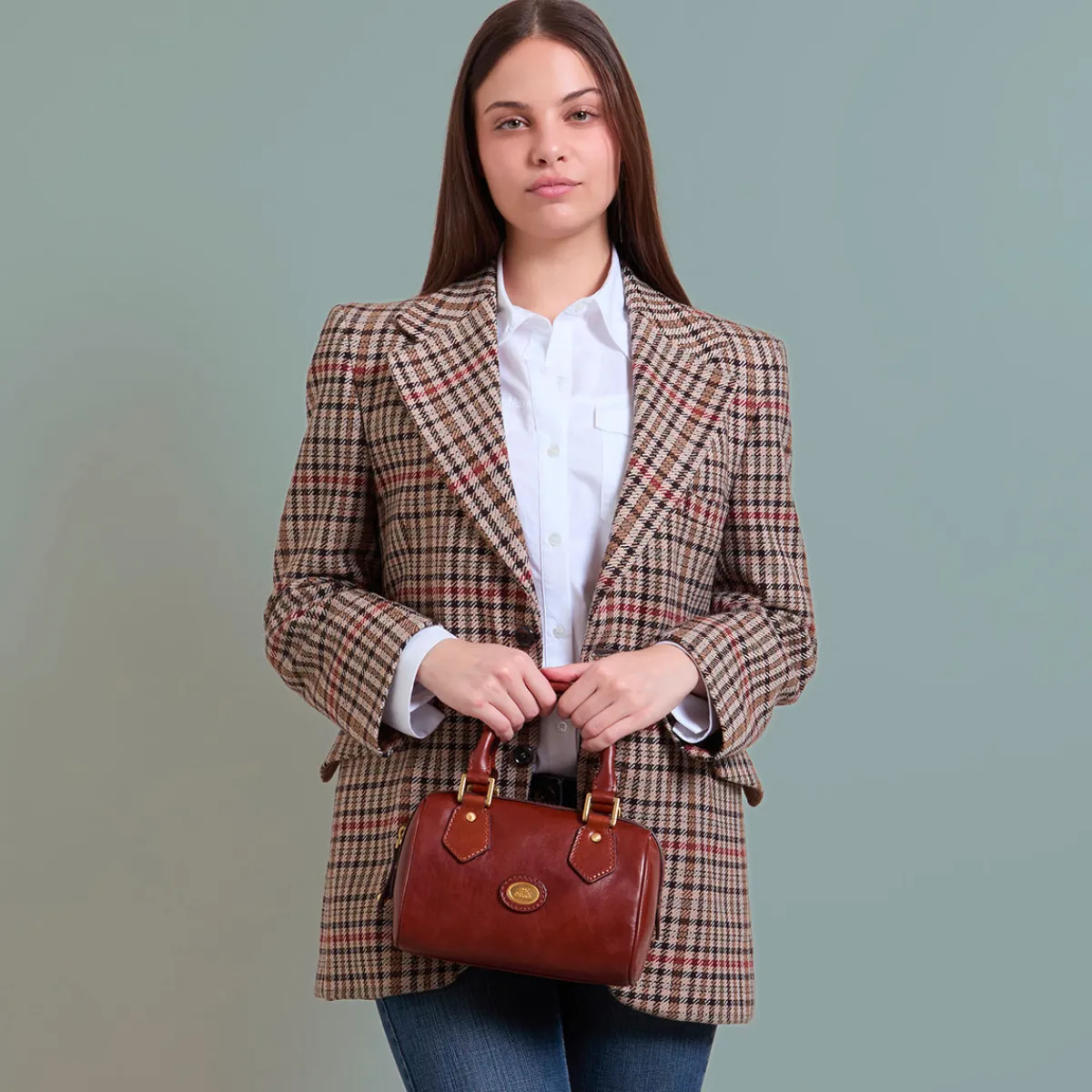 Bauletto in pelle con tracolla removibile-The Bridge Online