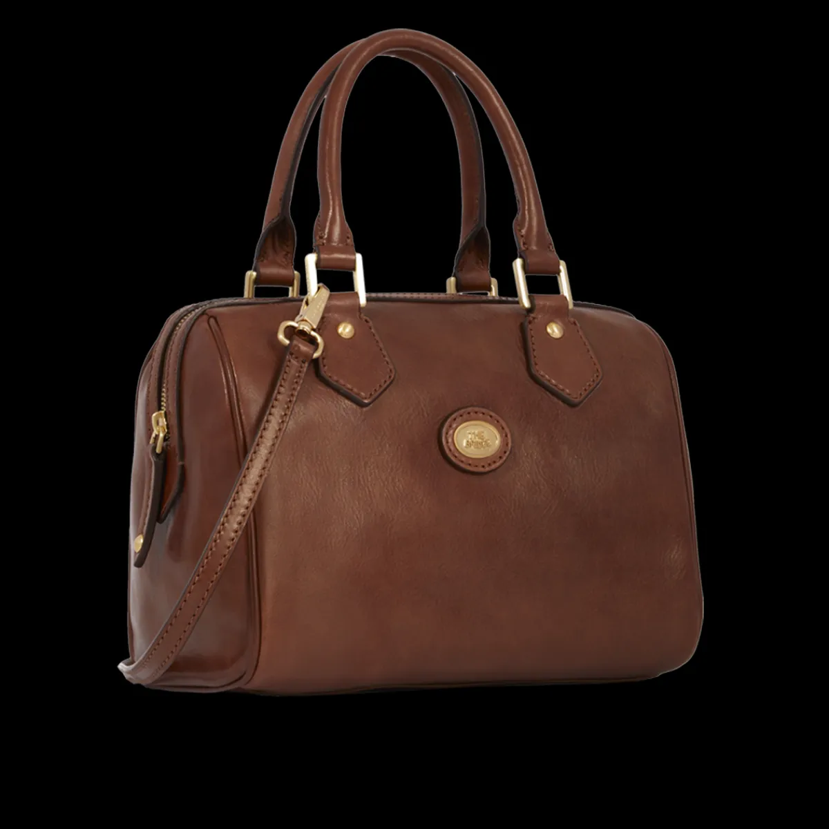 Bauletto in pelle con tracolla removibile-The Bridge Sale