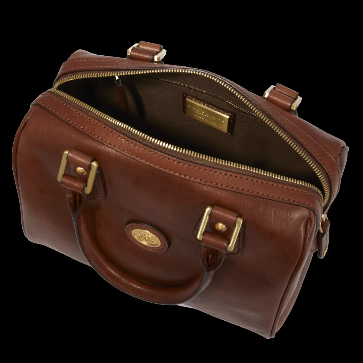 Bauletto in pelle con tracolla removibile-The Bridge Sale