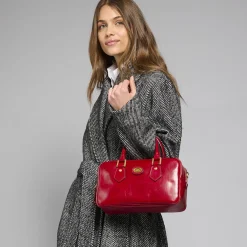 Bauletto in pelle con tracolla removibile-The Bridge Online