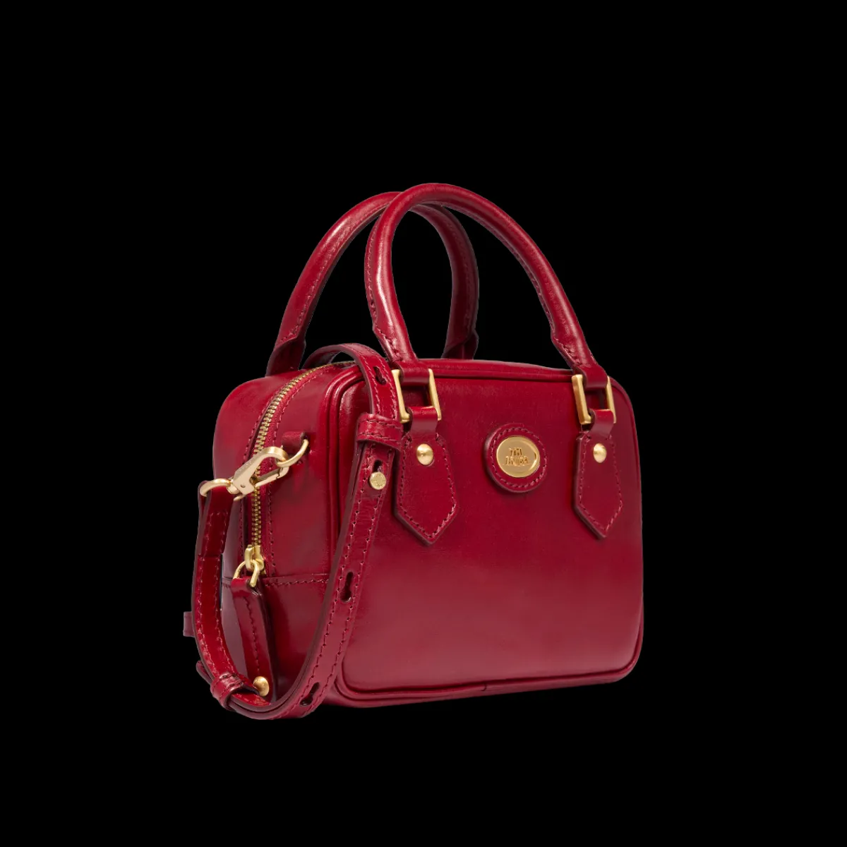 Bauletto in pelle con tracolla removibile-The Bridge Sale