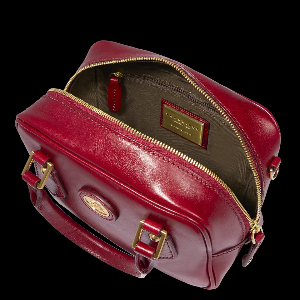 Bauletto in pelle con tracolla removibile-The Bridge Sale