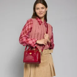 Bauletto in pelle con tracolla removibile-The Bridge Sale