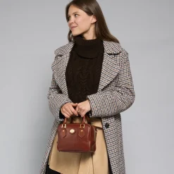 Bauletto in pelle con tracolla removibile-The Bridge Outlet