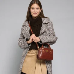 Bauletto in pelle con tracolla removibile-The Bridge Outlet