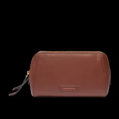 Beauty case in pelle doppia zip-The Bridge Outlet