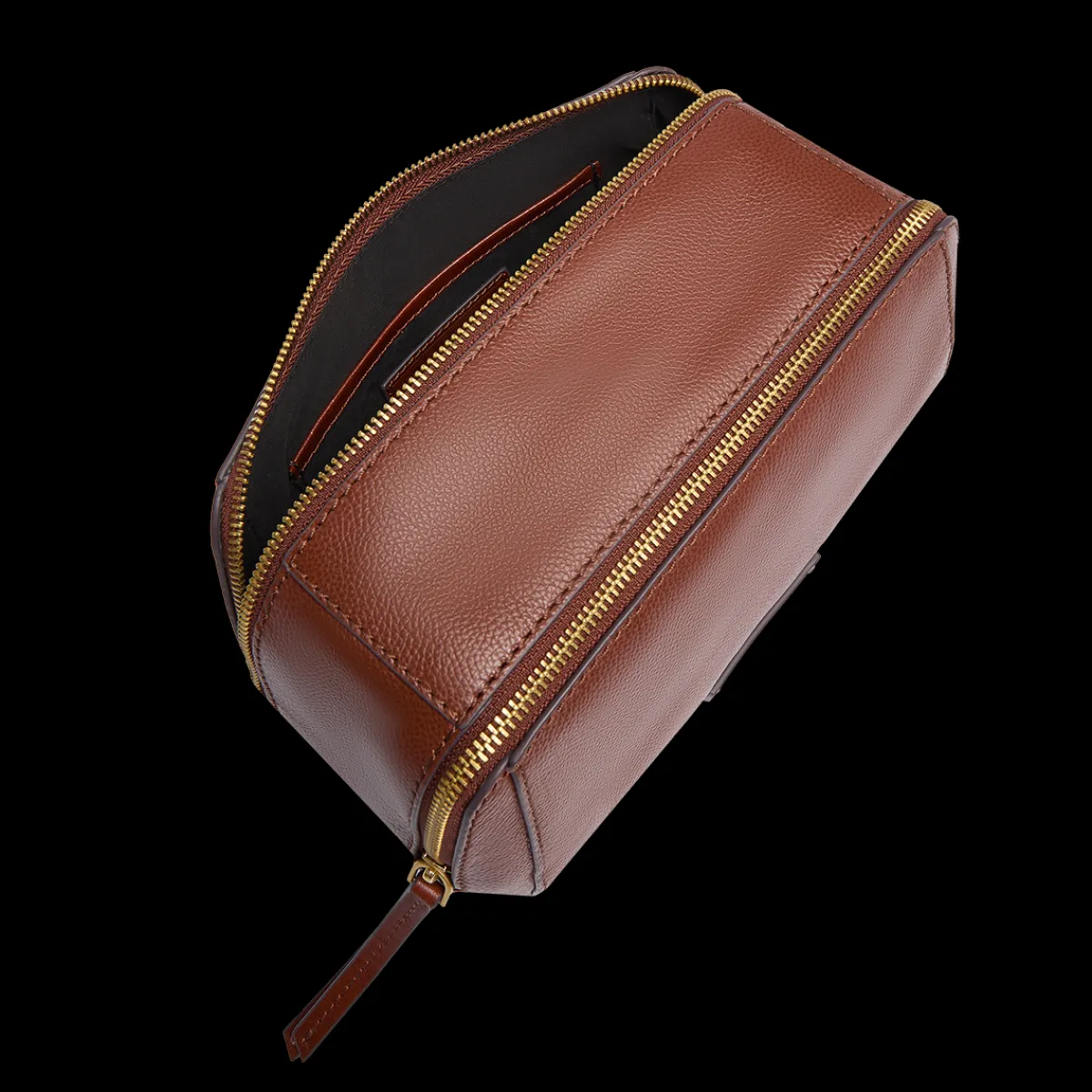 Beauty case in pelle doppia zip-The Bridge Outlet