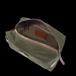 Beauty case in pelle e tessuto-The Bridge