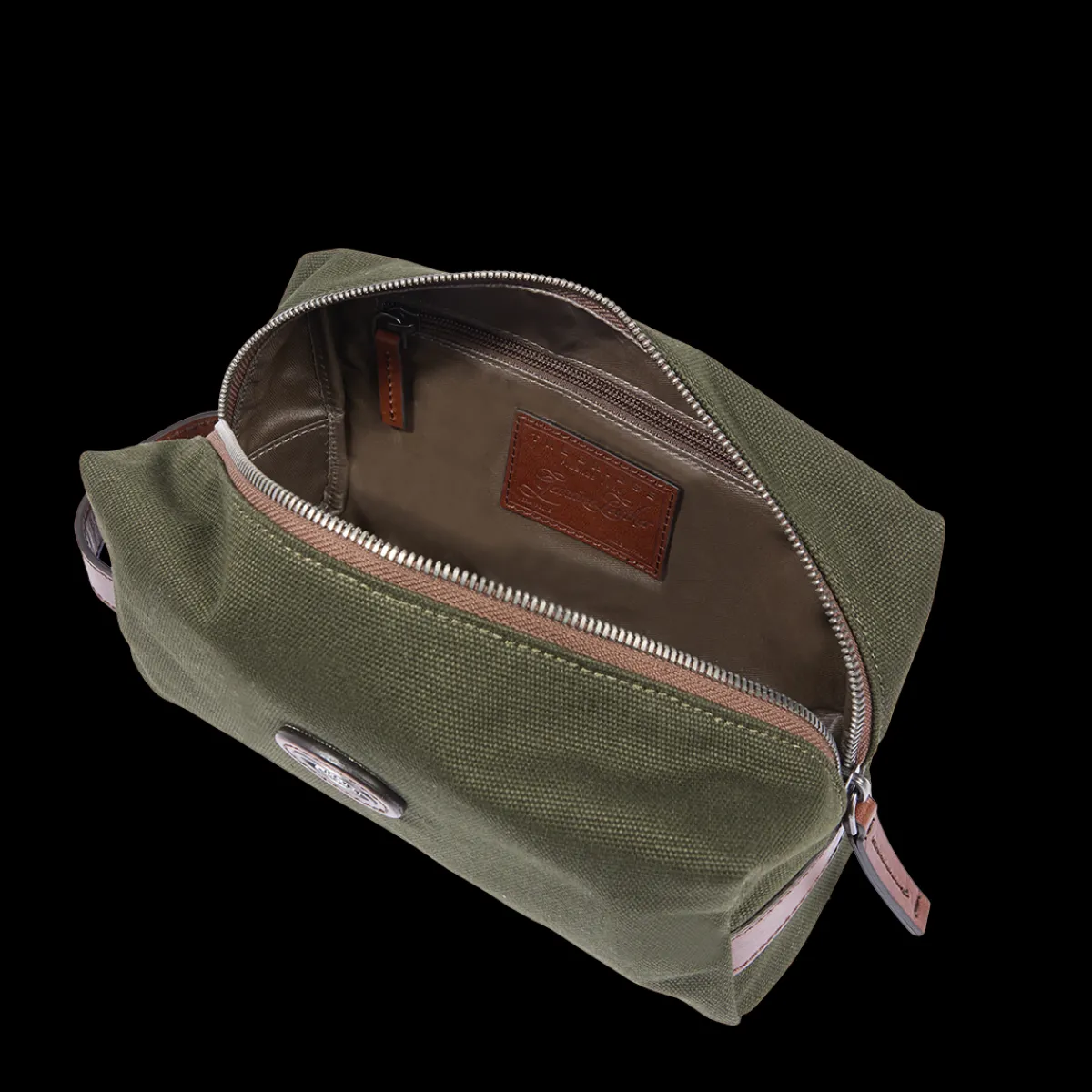 Beauty case in pelle e tessuto-The Bridge