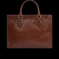 Borsa a mano in pelle con tracolla removibile-The Bridge New