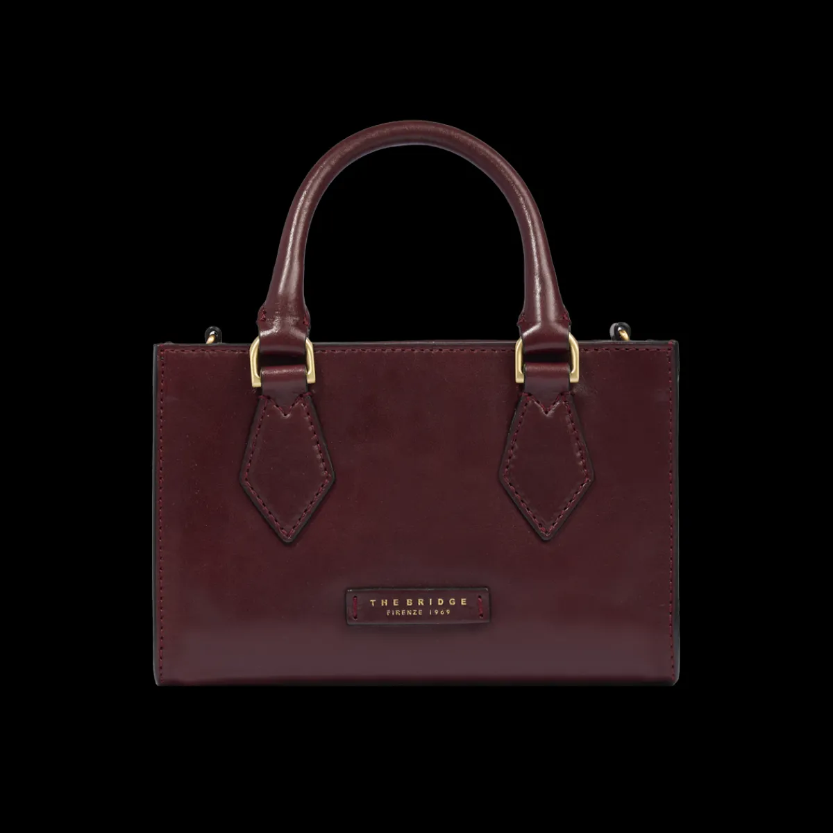 Borsa a mano in pelle con tracolla removibile-The Bridge Hot