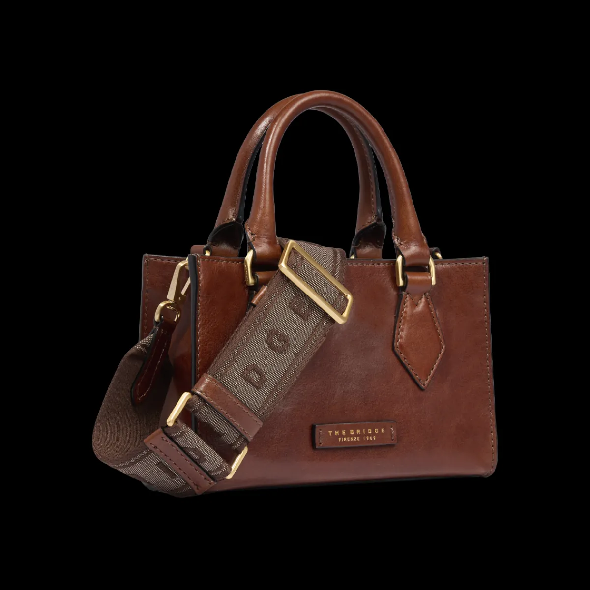 Borsa a mano in pelle con tracolla removibile-The Bridge Discount
