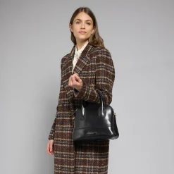 Borsa a mano in pelle con tracolla removibile-The Bridge Online