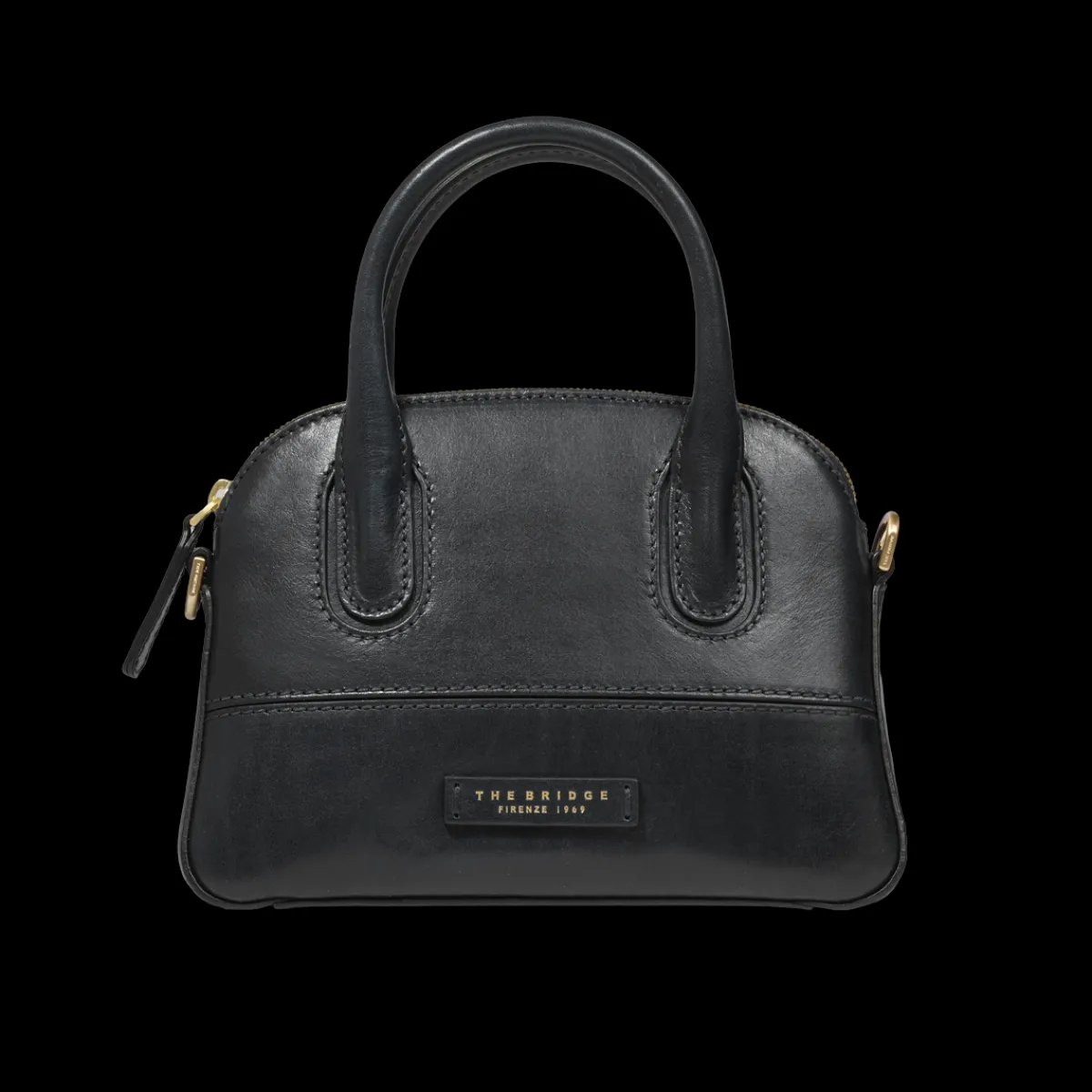 Borsa a mano in pelle con tracolla removibile-The Bridge Outlet