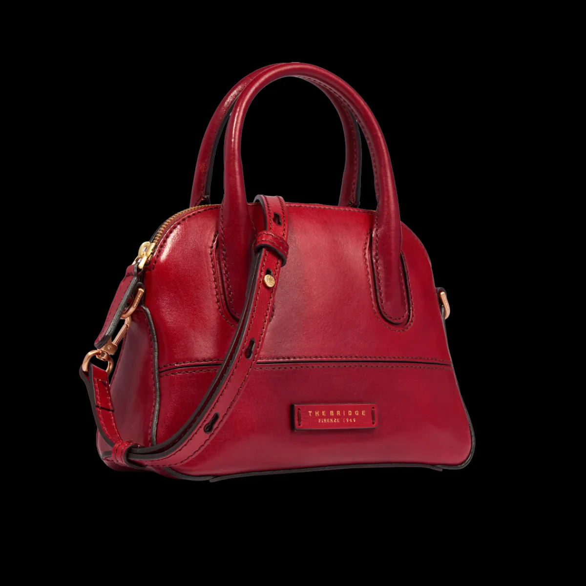 Borsa a mano in pelle con tracolla removibile-The Bridge New