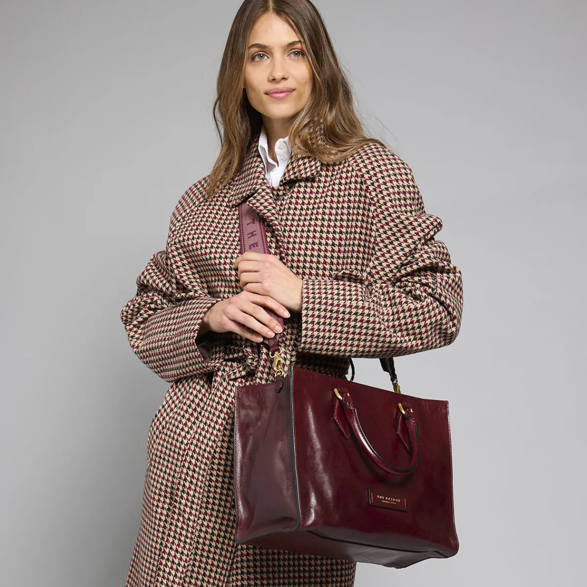 Borsa a mano in pelle con tracolla removibile-The Bridge Sale