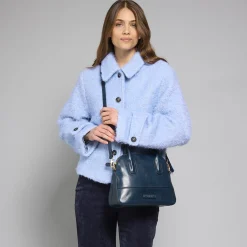 Borsa a mano in pelle con tracolla removibile-The Bridge Outlet