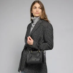 Borsa a mano in pelle con tracolla removibile-The Bridge Online