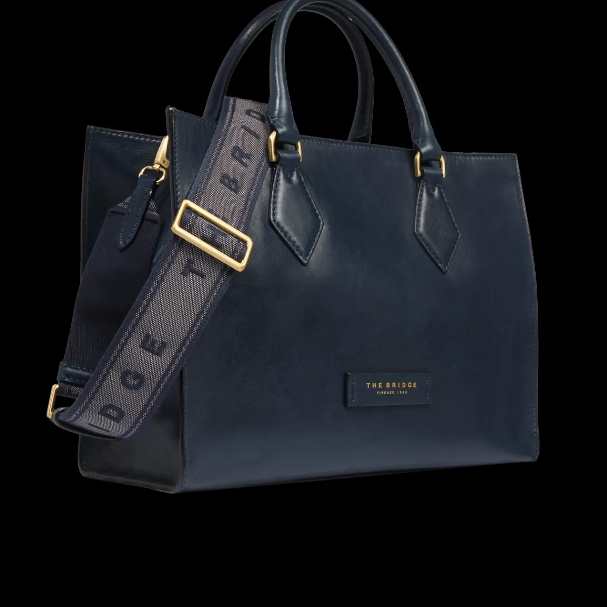Borsa a mano in pelle con tracolla removibile-The Bridge Sale