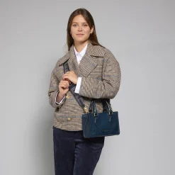 Borsa a mano in pelle con tracolla removibile-The Bridge Sale