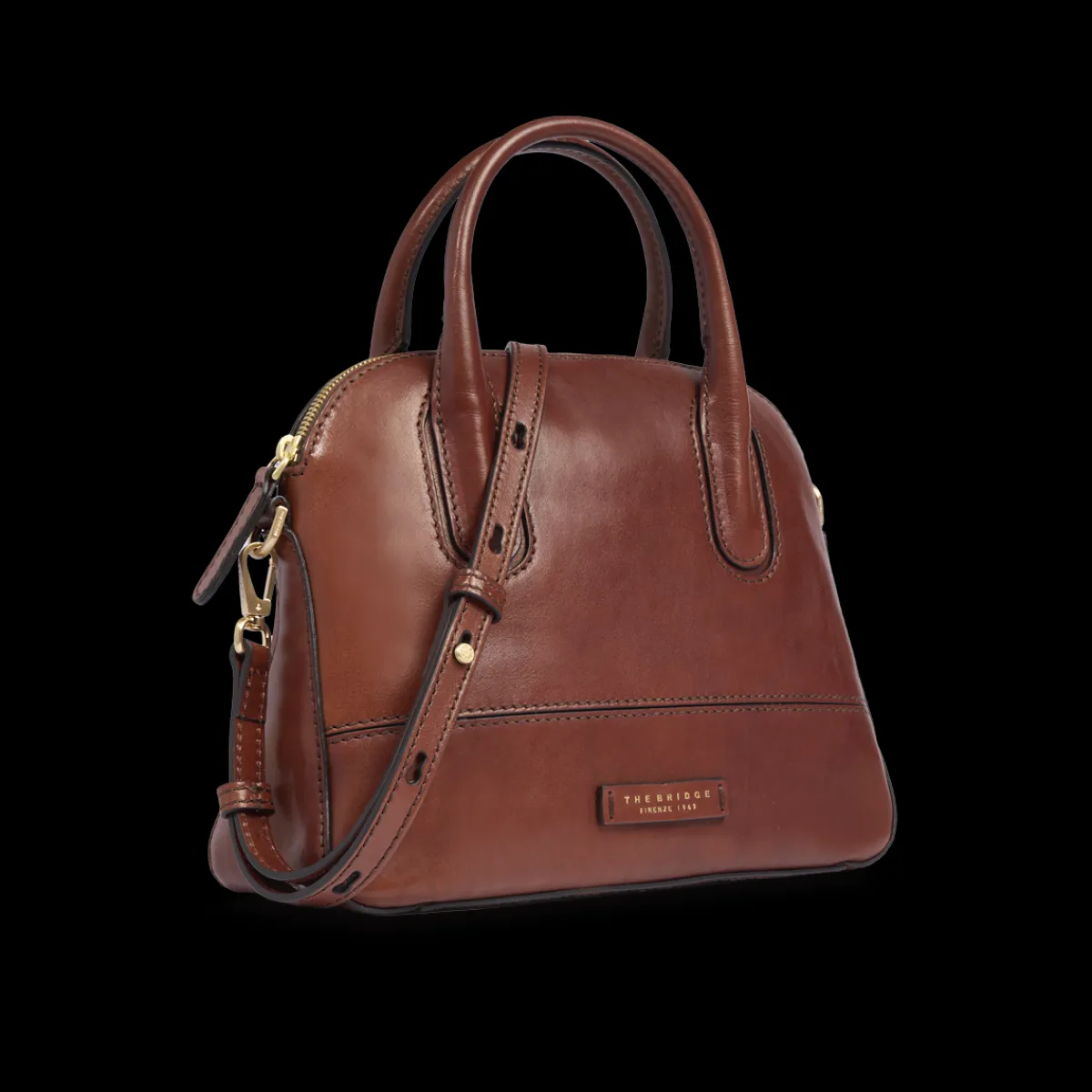 Borsa a mano in pelle con tracolla removibile-The Bridge Discount