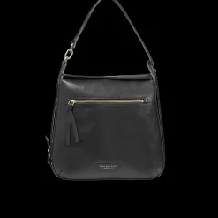 Borsa a spalla in pelle con zip frontale-The Bridge Online