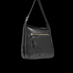 Borsa a spalla in pelle con zip frontale-The Bridge Online