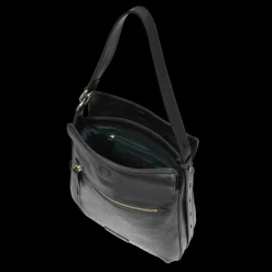 Borsa a spalla in pelle con zip frontale-The Bridge Online