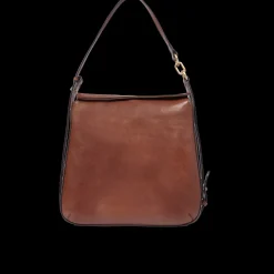 Borsa a spalla in pelle con zip frontale-The Bridge Outlet