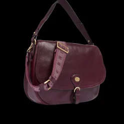 Borsa a spalla in pelle grande con patta frontale-The Bridge Discount