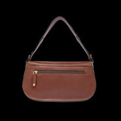Borsa a spalla in pelle grande con patta frontale-The Bridge Online