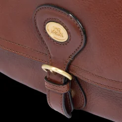 Borsa a spalla in pelle grande con patta frontale-The Bridge Discount