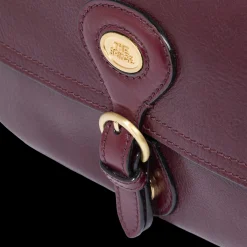 Borsa a spalla in pelle grande con patta frontale-The Bridge Sale