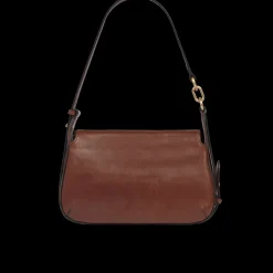 Borsa a tracolla in pelle con chiusura e zip frontale-The Bridge Best