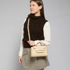 Borsa pelle donna con tracolla removibile-The Bridge Online