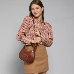 Borsa pelle donna piccola con tracolla removibile-The Bridge Clearance