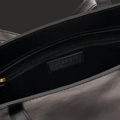 Borsa shopper pelle chiusa con zip-The Bridge