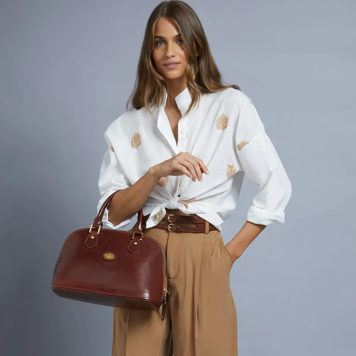 Borsa shopper pelle donna con zip-The Bridge Outlet