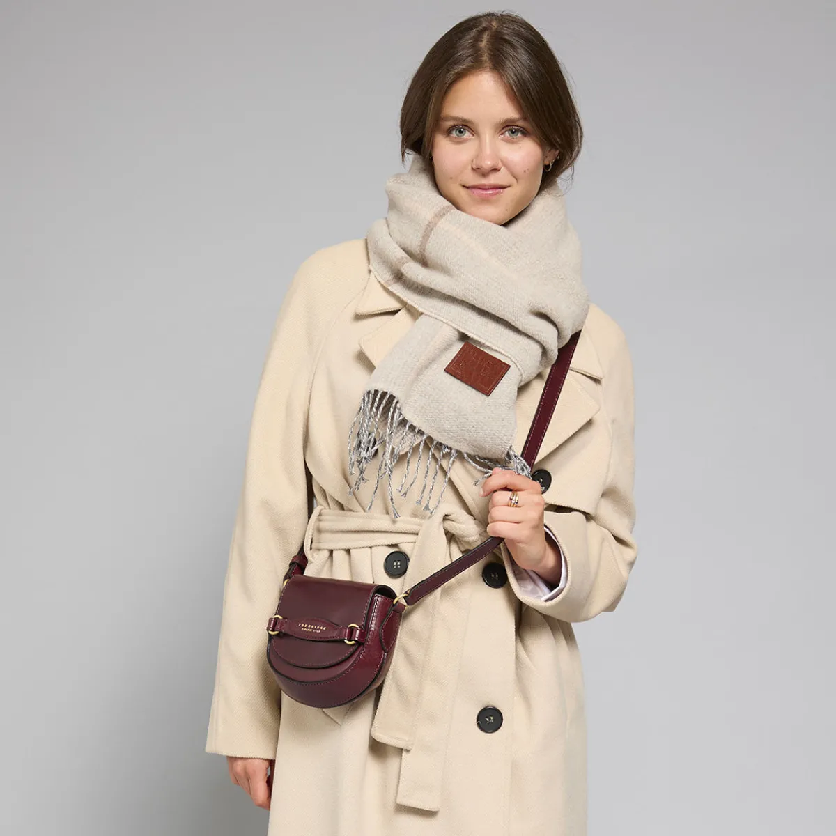 Borsa tracolla in pelle compatta-The Bridge Discount