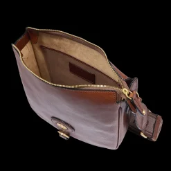 Borsa tracolla in pelle donna con chiusura zip-The Bridge Outlet