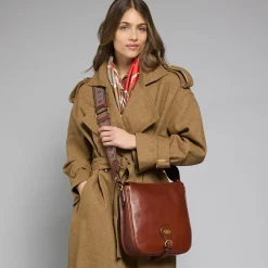 Borsa tracolla in pelle donna con chiusura zip-The Bridge Outlet