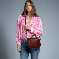 Borsa tracolla pelle chiusa con zip taglia s-The Bridge Clearance