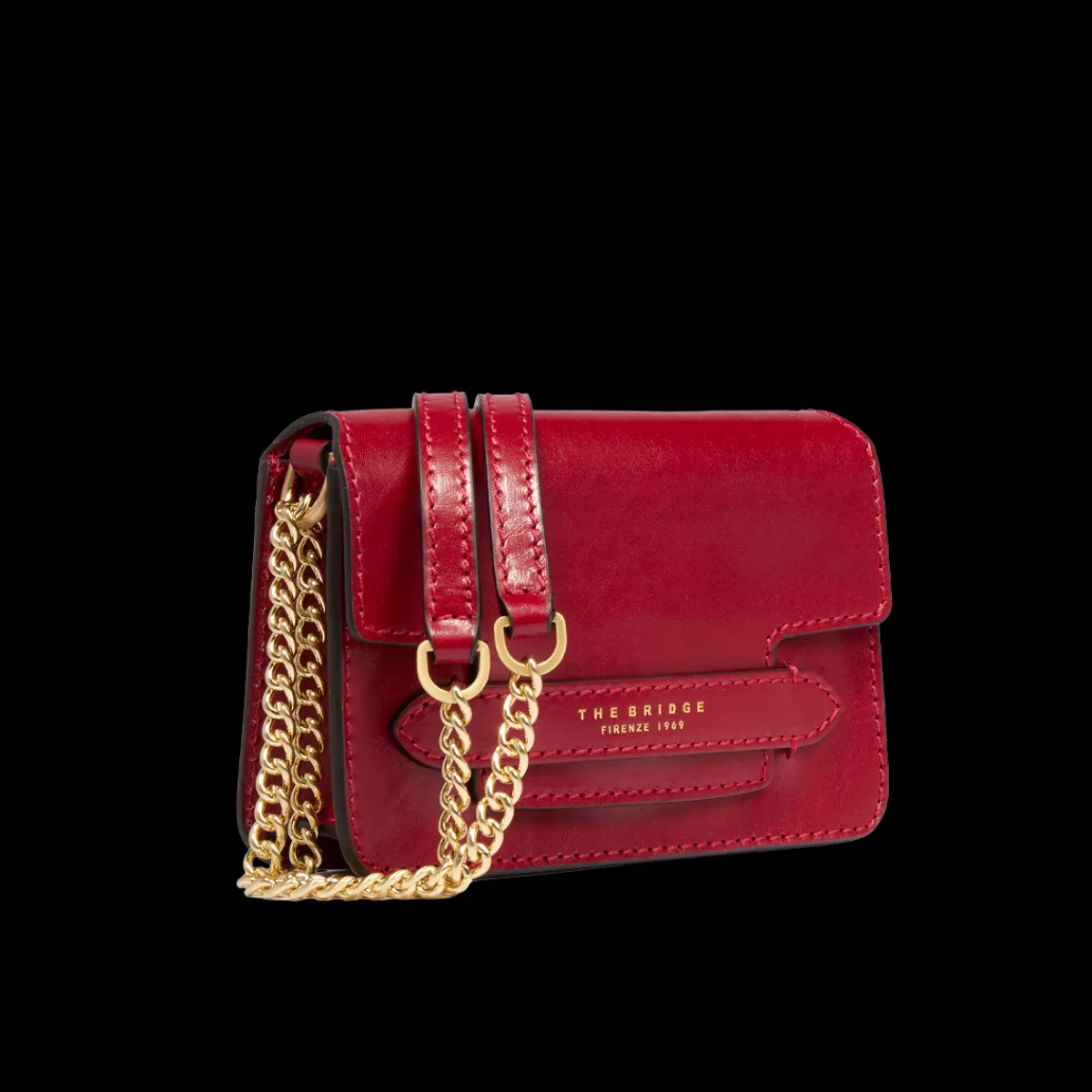 Borsa tracolla pelle con catena-The Bridge Online