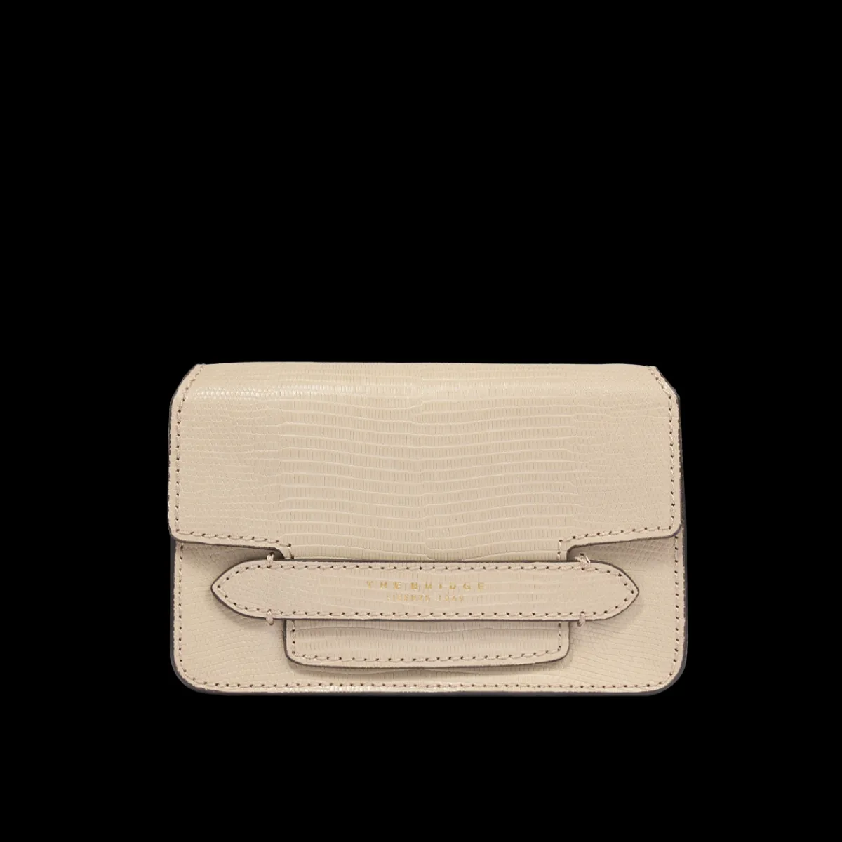 Borsa tracolla pelle con catena stampa lizard-The Bridge Online
