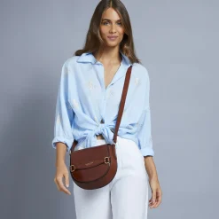 Borsa tracolla pelle medium size-The Bridge
