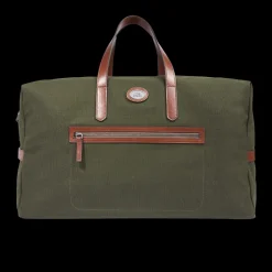 Borsone in pelle e tessuto medium size-The Bridge Outlet